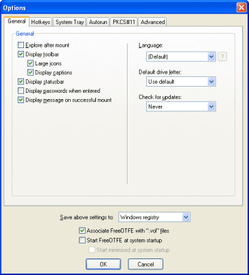 Capture d'écran de l'application FreeOTFE - #3