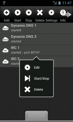 Capture d'écran de l'application IRC Server - #1