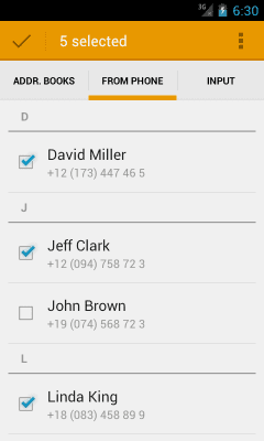Capture d'écran de l'application AtomPark SMS - #3