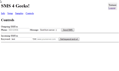 Capture d'écran de l'application SMS 4 Geeks - #3