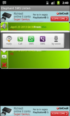 Capture d'écran de l'application Elephant SMS Listen - #2