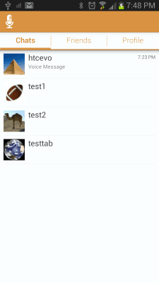 Capture d'écran de l'application VoMessenger - #2