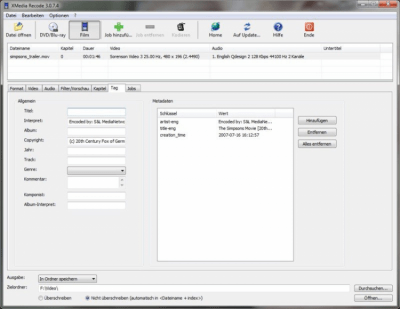 Capture d'écran de l'application XMedia Recode Portable - #2