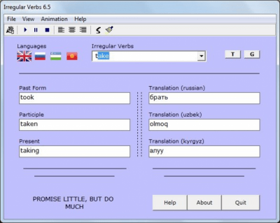 Capture d'écran de l'application Irregular Verbs - #1