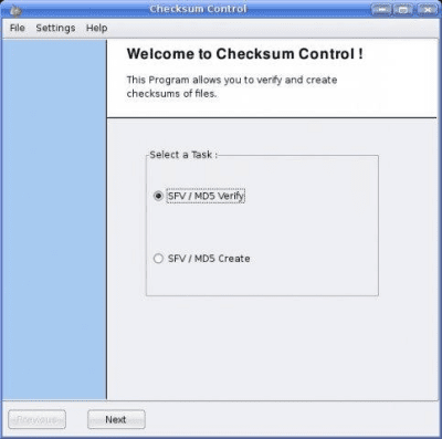 Capture d'écran de l'application Checksum Control - #2