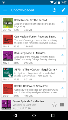 Capture d'écran de l'application Podcast O2 - #4