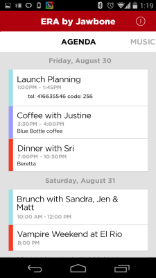 Capture d'écran de l'application JAMBOX / ERA Companion - #4