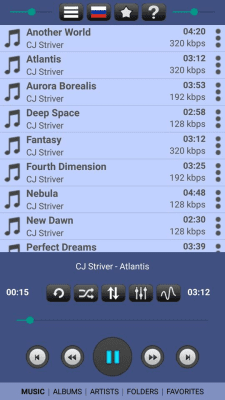 Capture d'écran de l'application Altarsoft Music player - #1