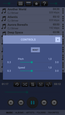 Capture d'écran de l'application Altarsoft Music player - #3