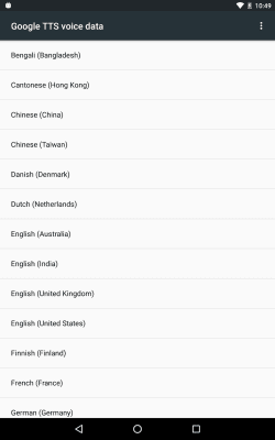 Capture d'écran de l'application Synthétiseur de parole Google - #6