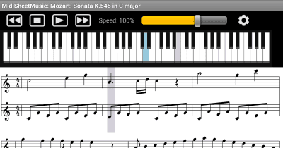 Capture d'écran de l'application Midi Sheet Music - #1