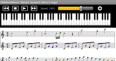 Capture d'écran de l'application Midi Sheet Music - #3
