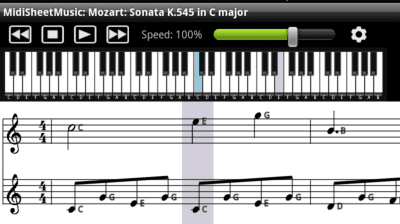 Capture d'écran de l'application Midi Sheet Music - #5