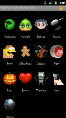 Capture d'écran de l'application TOP FUN ringtones factory - #1