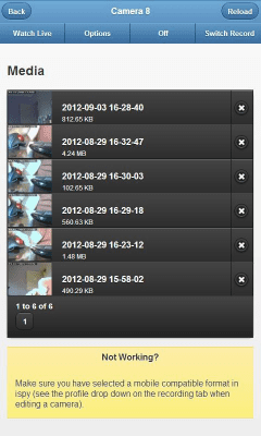 Capture d'écran de l'application iSpyConnect - #3