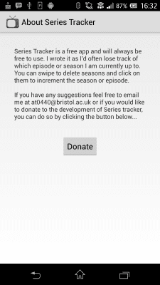 Capture d'écran de l'application Season / TV Show Tracker - #3