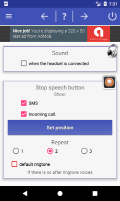 Capture d'écran de l'application Informateur parlant - #6