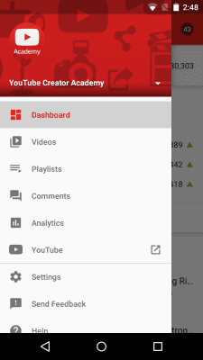 Capture d'écran de l'application Studio de création YouTube - #1