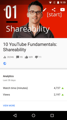 Capture d'écran de l'application Studio de création YouTube - #4