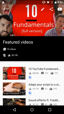 Capture d'écran de l'application Studio de création YouTube - #7
