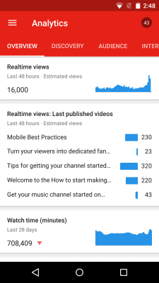 Capture d'écran de l'application Studio de création YouTube - #8
