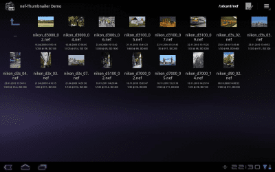 Capture d'écran de l'application nef-Thumbnailer Demo - #1