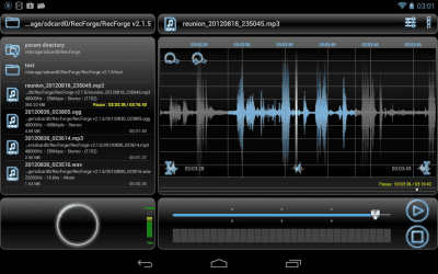 Capture d'écran de l'application RecForge Lite - Audio Recorder - #1