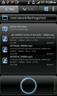 Capture d'écran de l'application RecForge Lite - Audio Recorder - #2