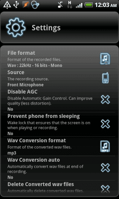 Capture d'écran de l'application RecForge Lite - Audio Recorder - #6