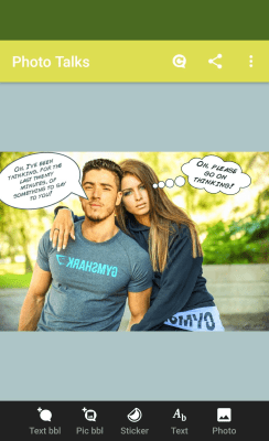 Capture d'écran de l'application Photo talks: speech bubbles - #3