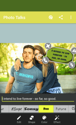 Capture d'écran de l'application Photo talks: speech bubbles - #5