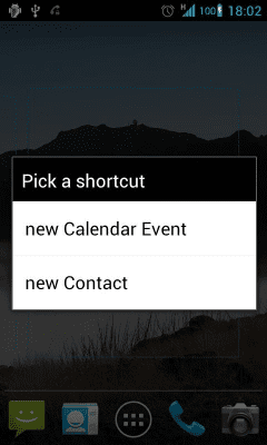 Capture d'écran de l'application Shortcuts for Calendar/Contact - #2