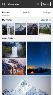 Capture d'écran de l'application Flickr - #2