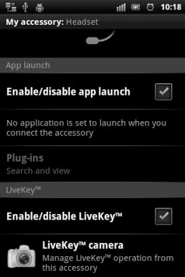 Capture d'écran de l'application Caméra LiveKey - #1