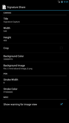 Capture d'écran de l'application Signature Share - #4
