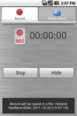 Capture d'écran de l'application Enregistrement rapide - #2