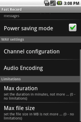 Capture d'écran de l'application Enregistrement rapide - #4