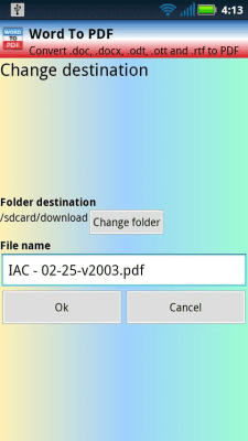 Capture d'écran de l'application Word To PDF (DOC, DOCX) - #5