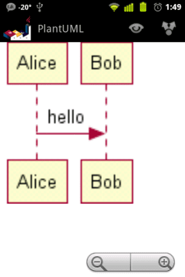 Capture d'écran de l'application PlantUML for Android - #3
