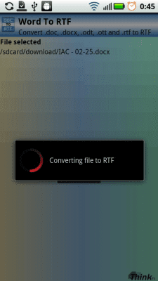 Capture d'écran de l'application Word to RTF - #3