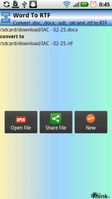 Capture d'écran de l'application Word to RTF - #4