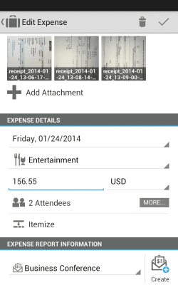 Capture d'écran de l'application SAP Cloud for Travel &amp; Expense - #3