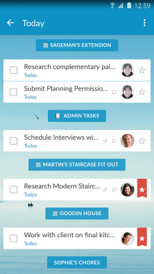 Capture d'écran de l'application Wunderlist : listes de choses à faire - #2