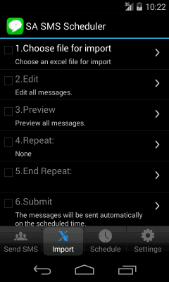 Capture d'écran de l'application SA SMS Scheduler Lite - #1