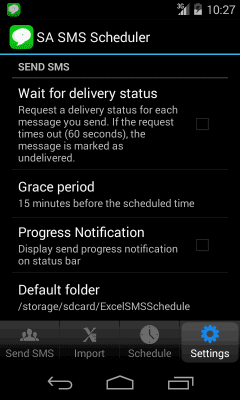 Capture d'écran de l'application SA SMS Scheduler Lite - #6