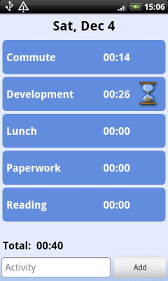 Capture d'écran de l'application Time Tracker - #2