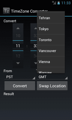 Capture d'écran de l'application Saranomy TimeZone Converter - #2