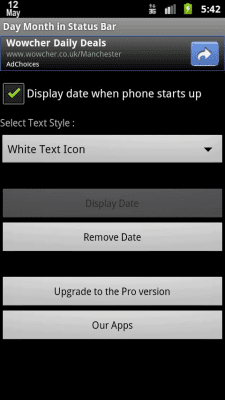 Capture d'écran de l'application Calendar Day In Status Bar - #3