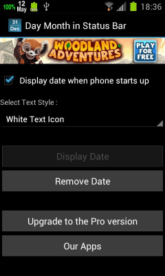 Capture d'écran de l'application Calendar Day In Status Bar - #4