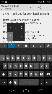 Capture d'écran de l'application Draft - #4